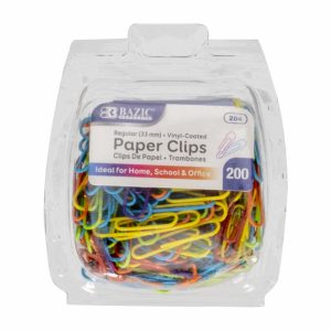 Clips De Colores 33 MM BAZIC X 200 Uds