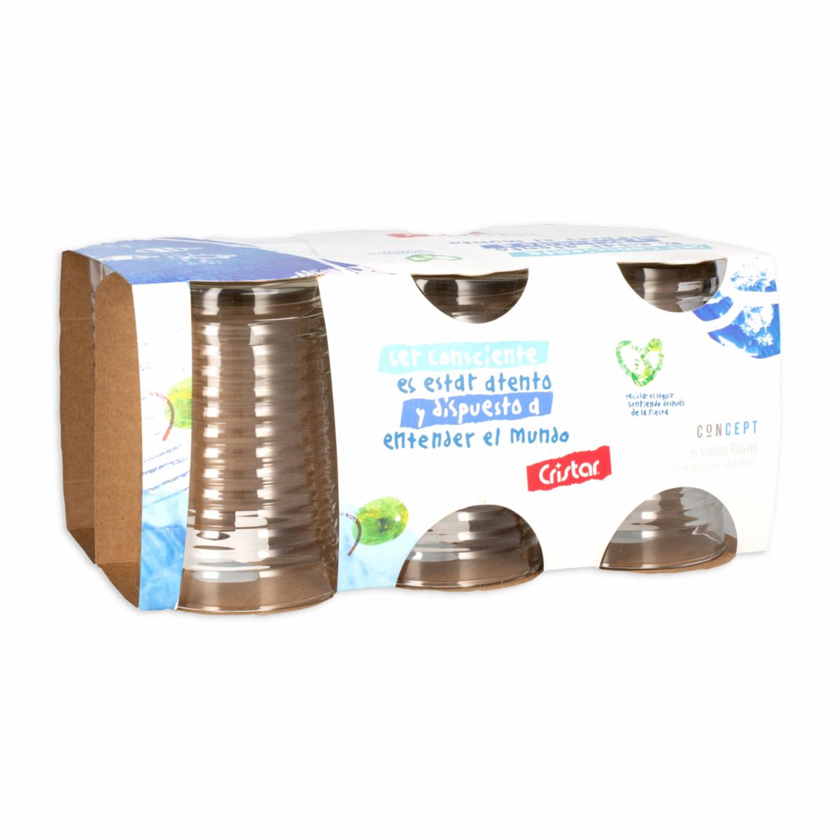 Set De Vasos Concept Rayas 6X295 Ml CRISTAR 0900CL6CPT23 - Image 2