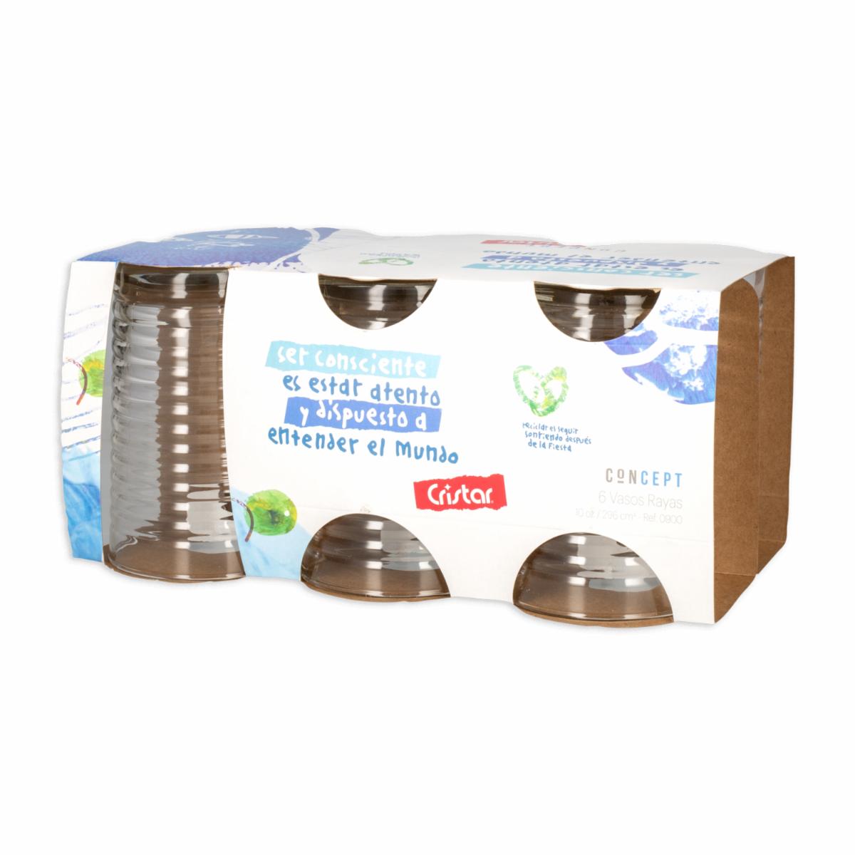 Set De Vasos Concept Rayas 6X295 Ml CRISTAR 0900CL6CPT23 - Image 3
