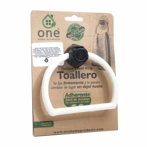 Toallero Adherente Blanco DAMECOS 1 Pieza