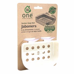 Jabonera Adherente Blanco DAMECOS 1 Pieza