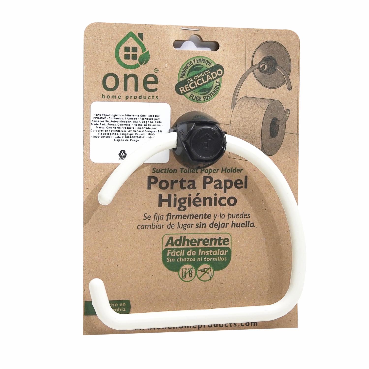 Porta Papel Higiénico Adherente Blanco DAMECOS 1 Pieza