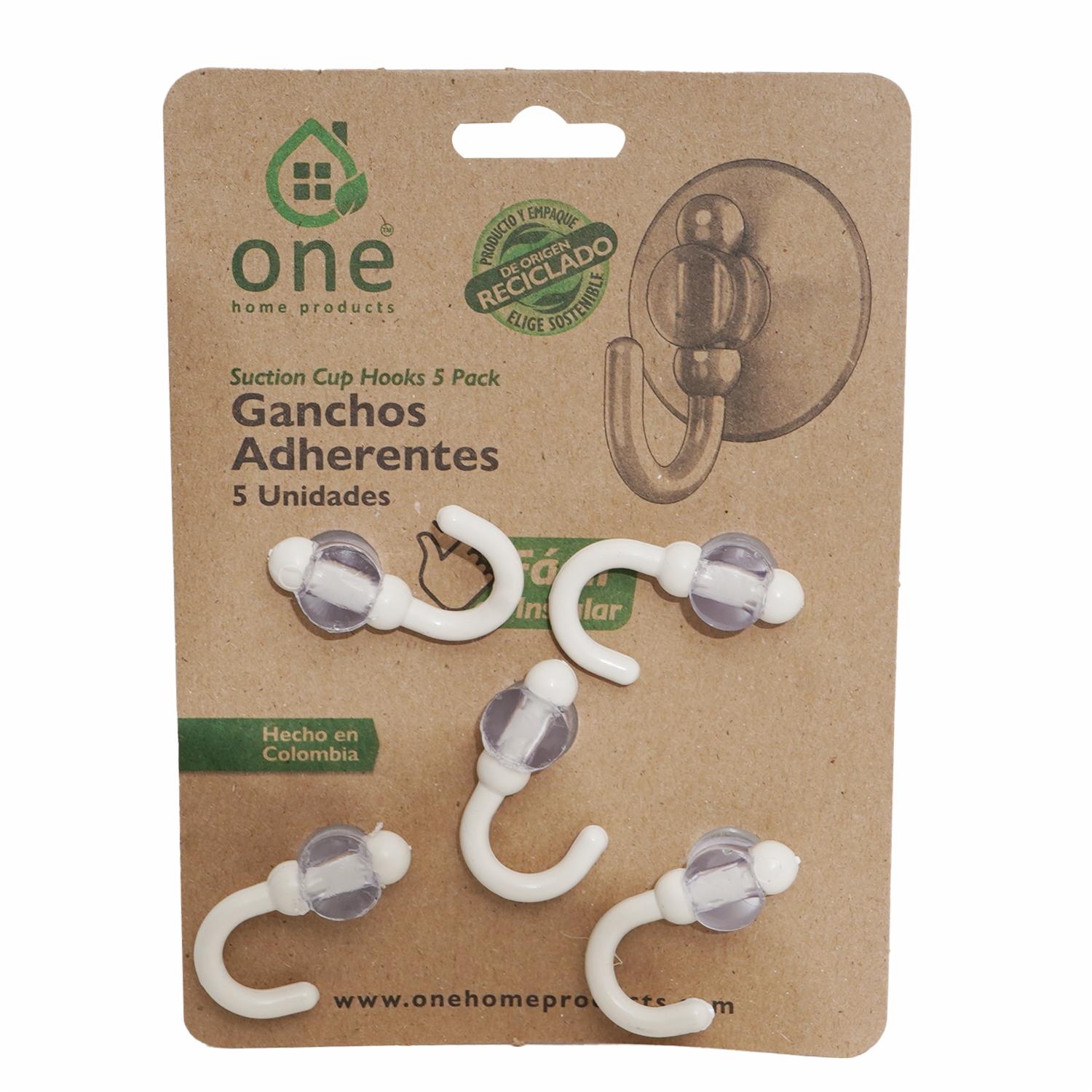 Set De Ganchos Adherentes Blancos DAMECOS 4 Piezas