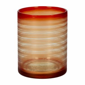 Velón Cosmos Naranja OTÚN 10 X 7,8  Cm