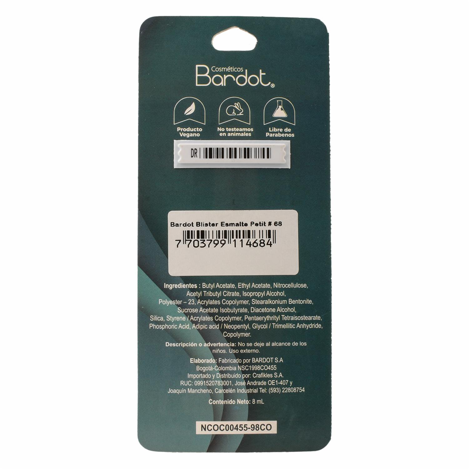 Esmalte Petit Escarchas 68 BARDOT 9 Ml - Image 2