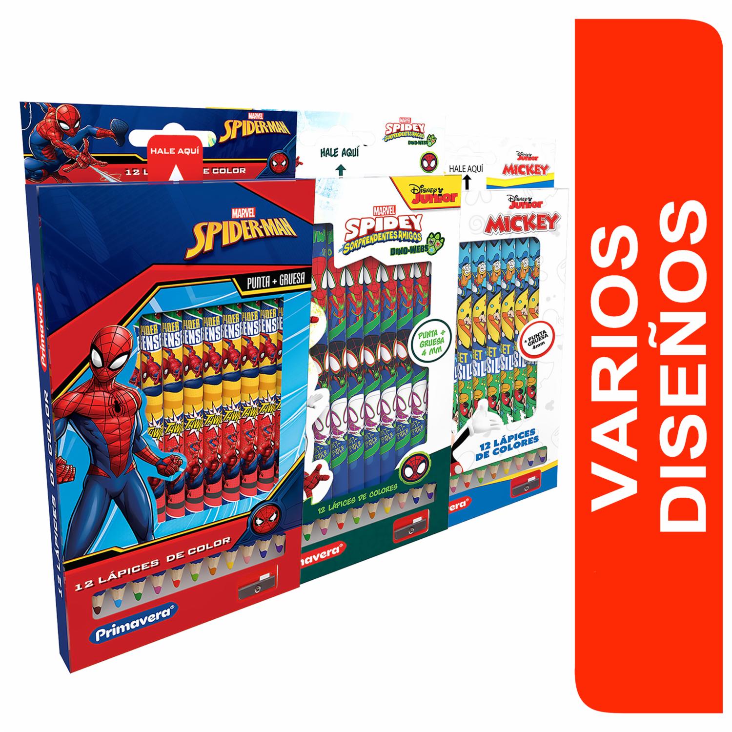 Lápices De Colores Triangulares Personajes Para Niño PRIMAVERA X 12 Uds