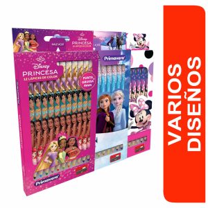 Lápices De Colores Triangulares Personajes Para Niña PRIMAVERA X 12 Uds