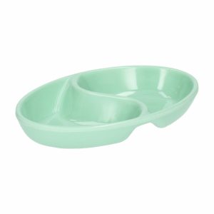 Dulcera Ovalada Dos Divisiones Rosa Pastel VAJILLAS SABANA 11X7X2 CM