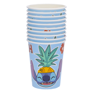 Vaso Desechable Fiesta Stitch DISNEY 10 Uds x 9 Onzas