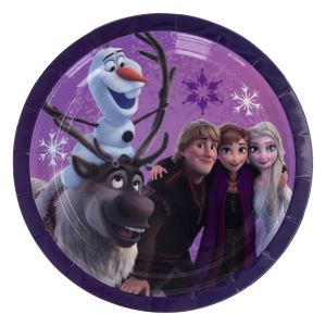 Plato Tendido Desechable Fiesta Frozen 7" DISNEY 10 Uds