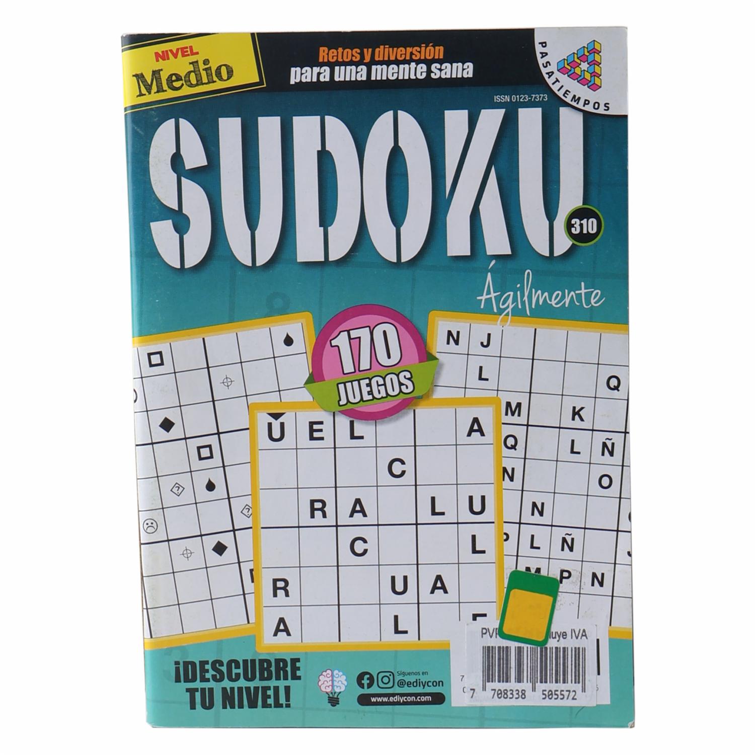 Libro Sudoku Medio EDIYCON 96 Páginas