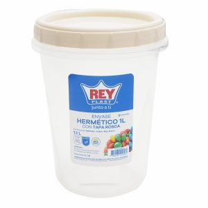 Envase Con Tapa  Rosca REY PLAST 1 Litro