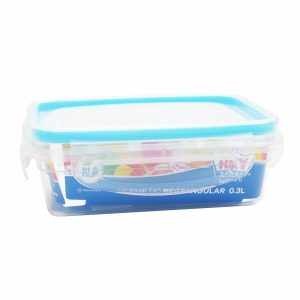 Repostero Hermético Rectangular Celeste REY PLAST 300 Ml