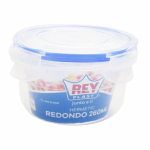 Repostero Hermético Redondo Azul REY PLAST 260 Ml