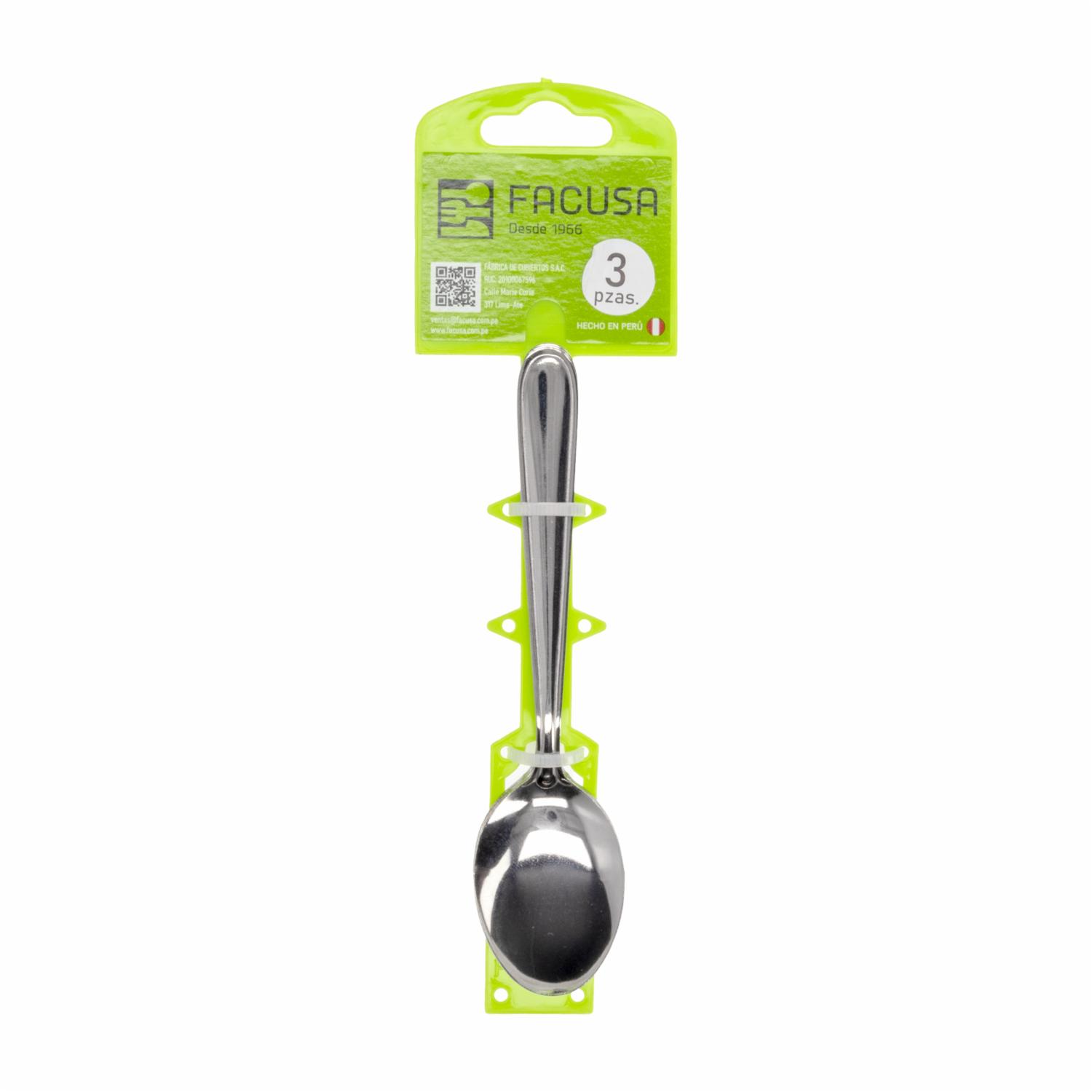 Set de Cubiertos Cucharitas Línea Urban 3 Puestos FACUSA 3 Piezas