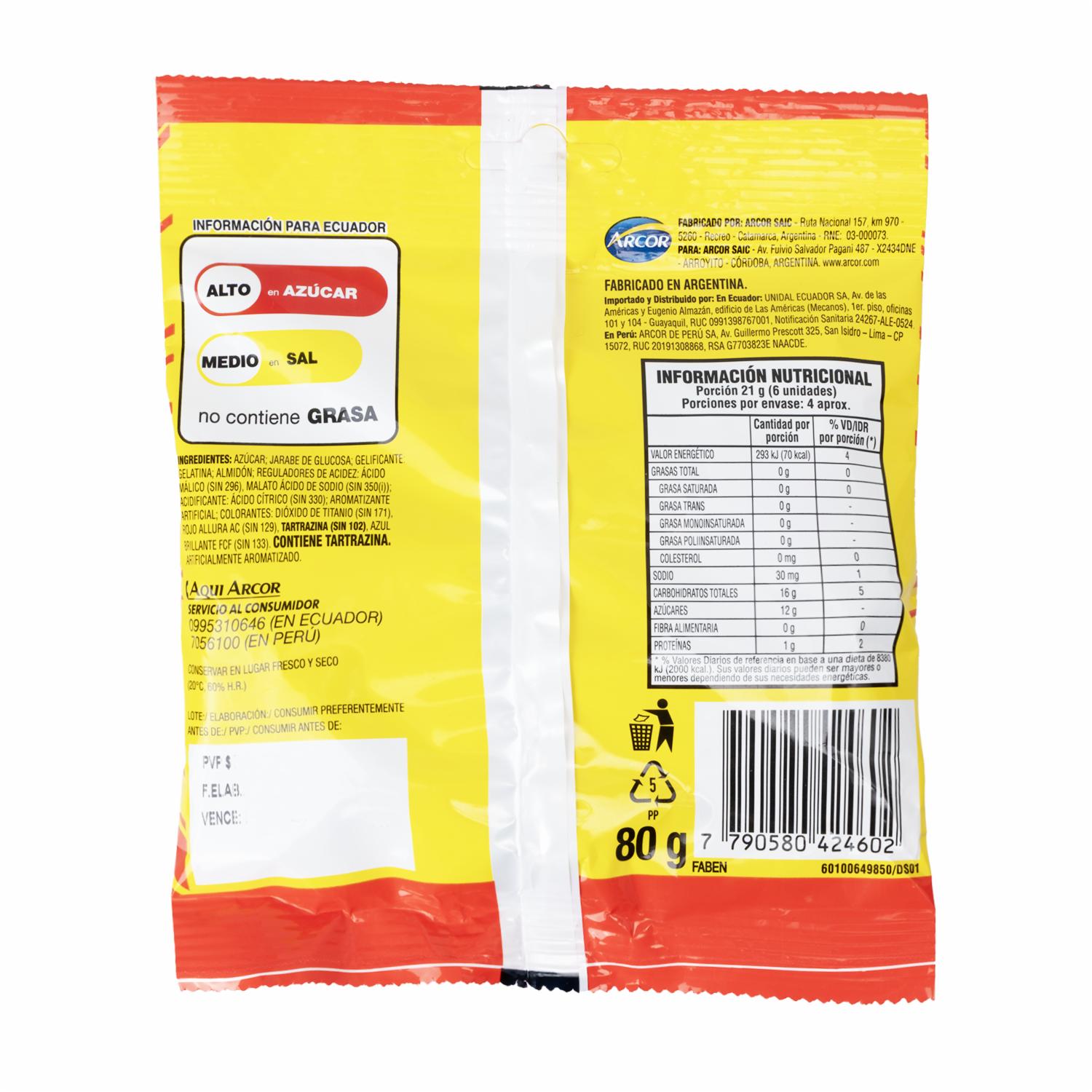 Gomita Extreme Sabor Sandia MOGUL EXTREME 80 G - Image 3