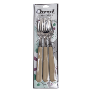Set De Tenedores De Mesa Mango Beige CAROL X 3 Piezas