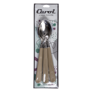 Set De Cucharas De Mesa Mango Beige CAROL X 3 Piezas