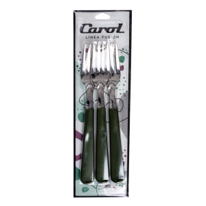 Set De Tenedores De Mesa Verde Militar CAROL X 3 Piezas