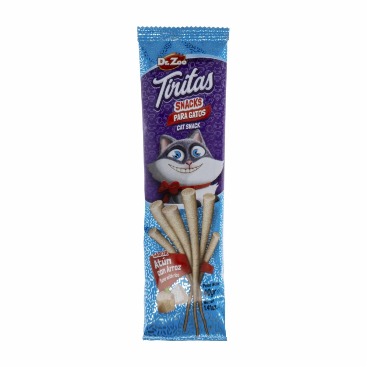 Snack Para Gatos De Atún Y Arroz Tiritas DR. ZOO 40 G