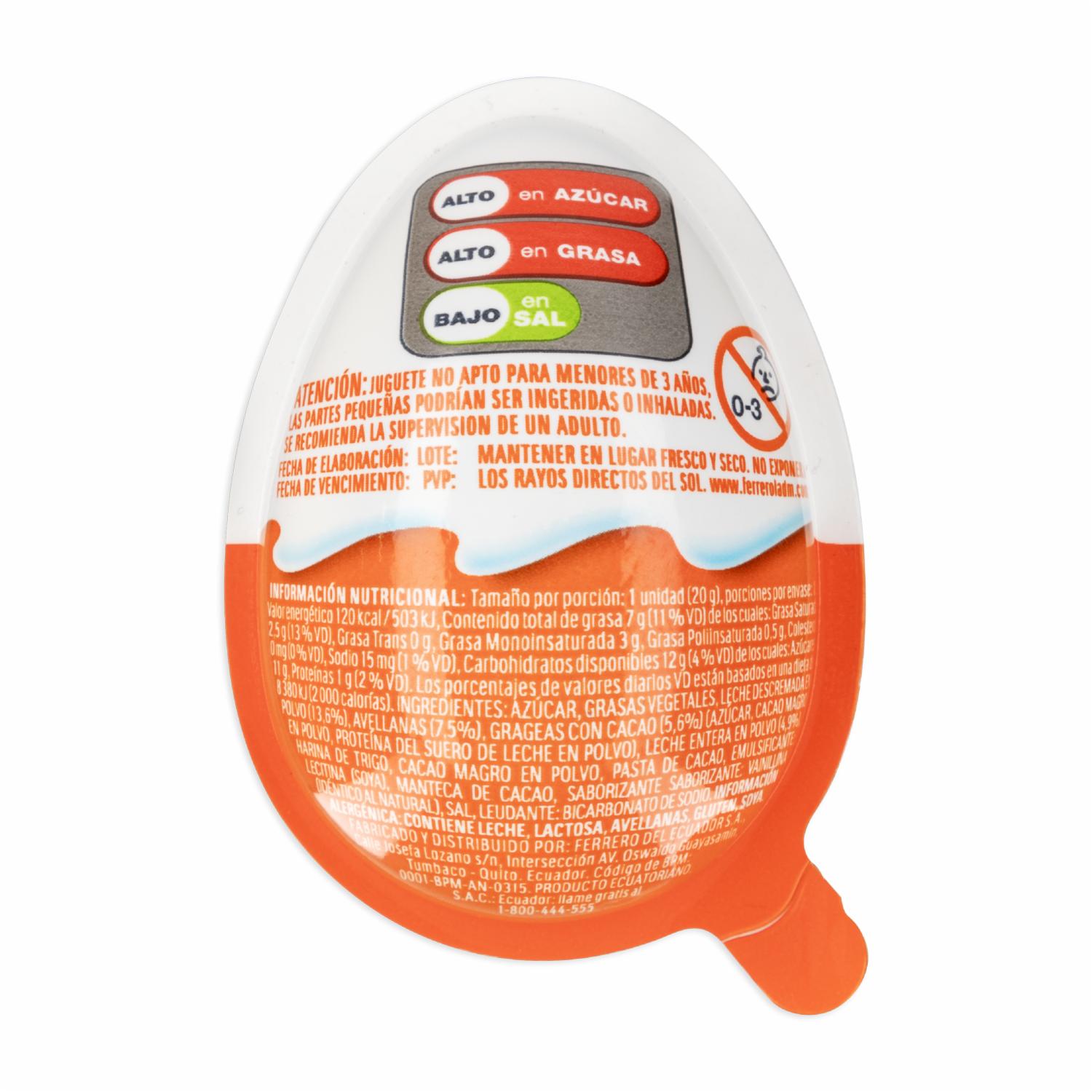 Crema De Chocolate Con Sorpresa Para Niña KINDER JOY 20 G - Image 2