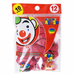 Globos N°12 Rojos GLOBOS PAYASO X 10 Uds
