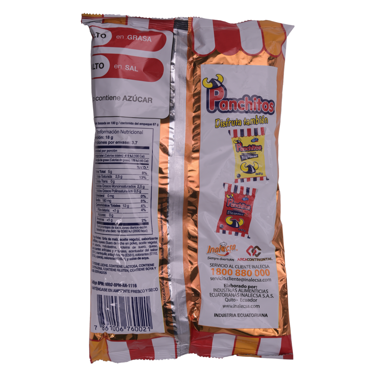 Bocaditos De Maíz Sabor A Queso PANCHITOS 67 G - Image 3