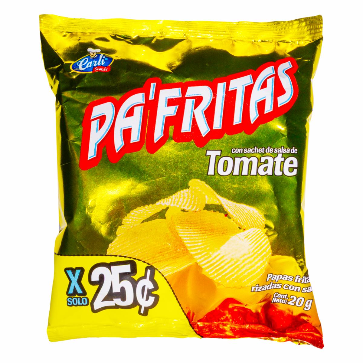 Papas Fritas Rizadas Sabor A Salsa De Tomate PA’FRITAS 20 G
