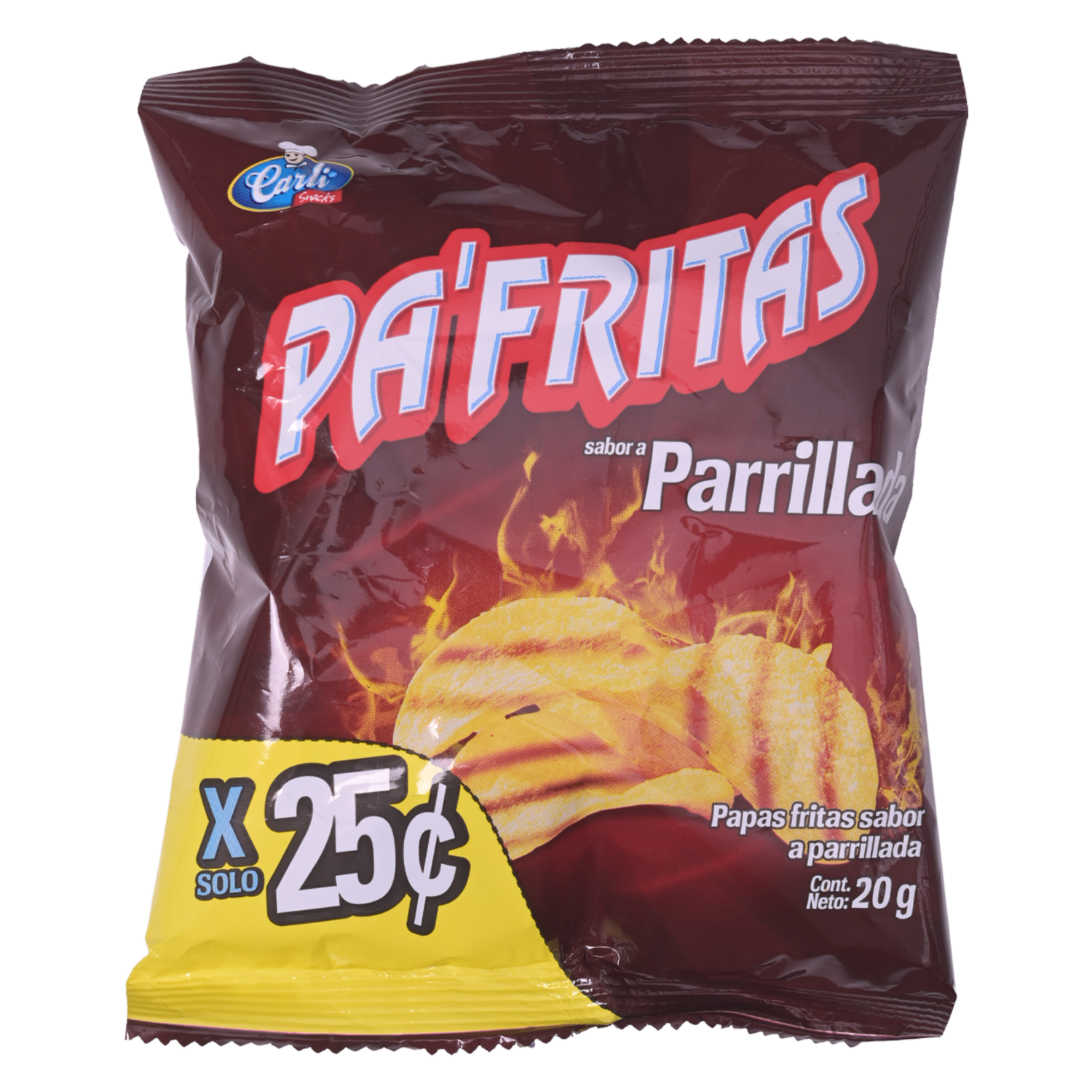 Papas Fritas Sabor A Parrillada PA'FRITAS 20 G