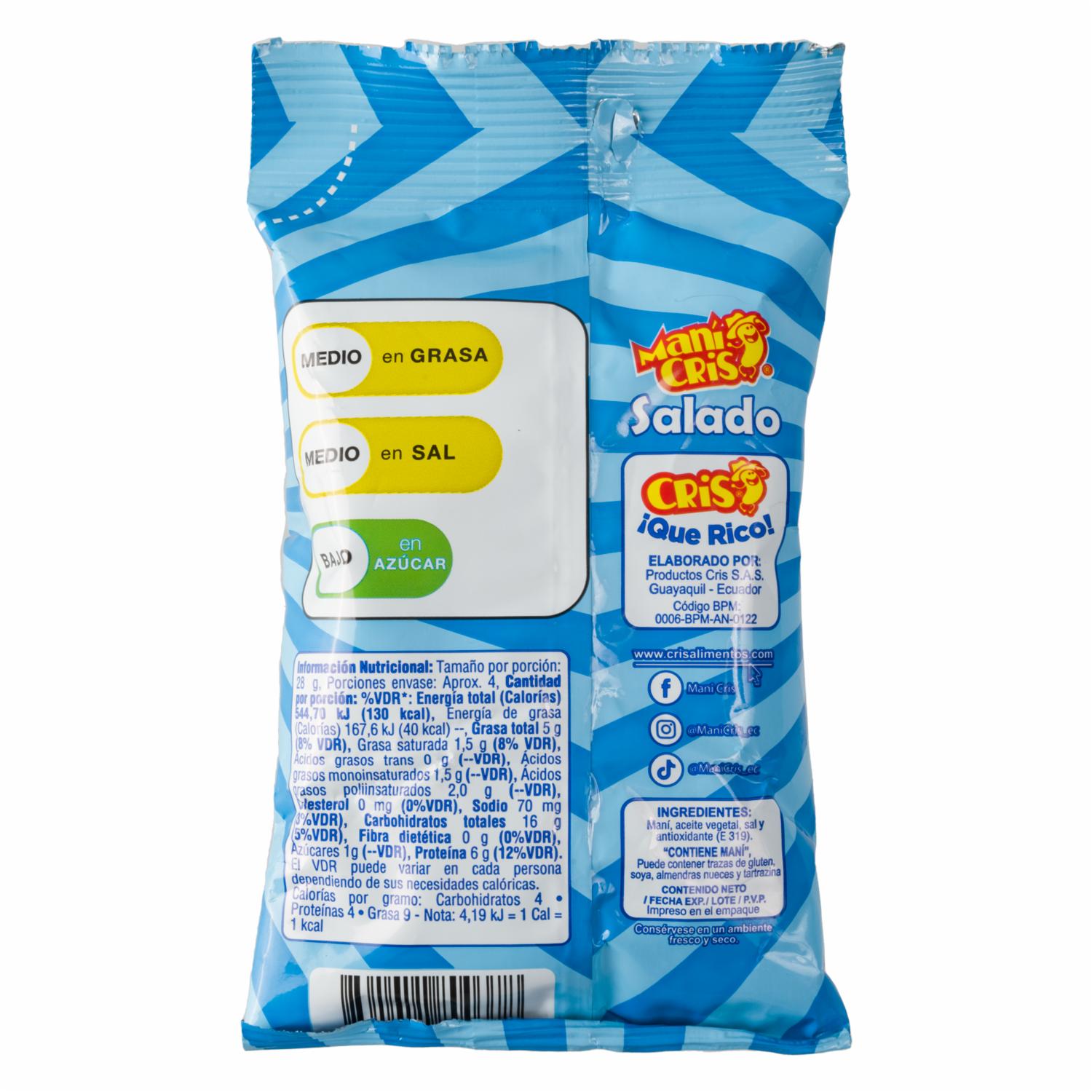 Maní Salado MANÍ CRIS 100 g - Image 3