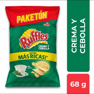 Papas Fritas Sabor A Crema Y Cebolla RUFFLES 68 G