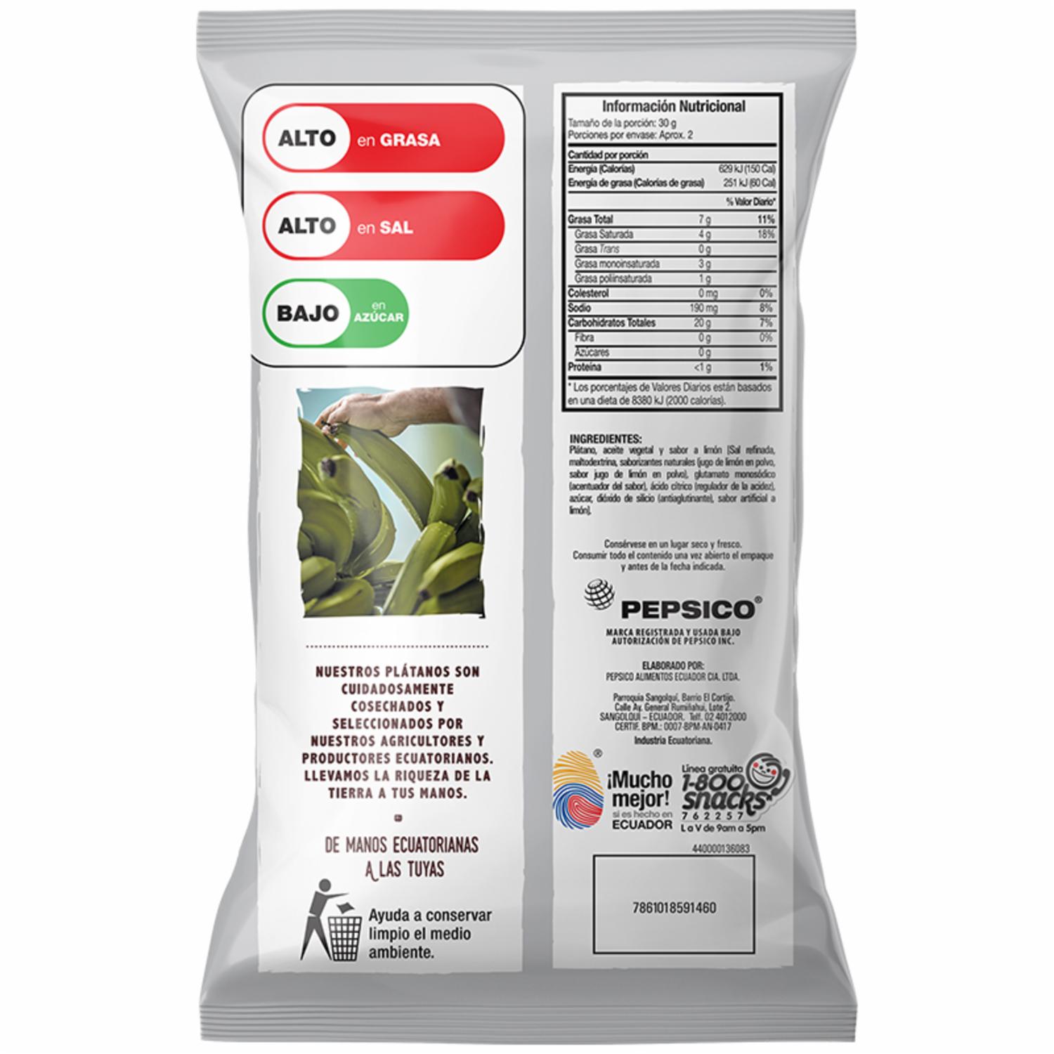 Platanitos Sabor A Limón NATUCHIPS 45 G - Image 3