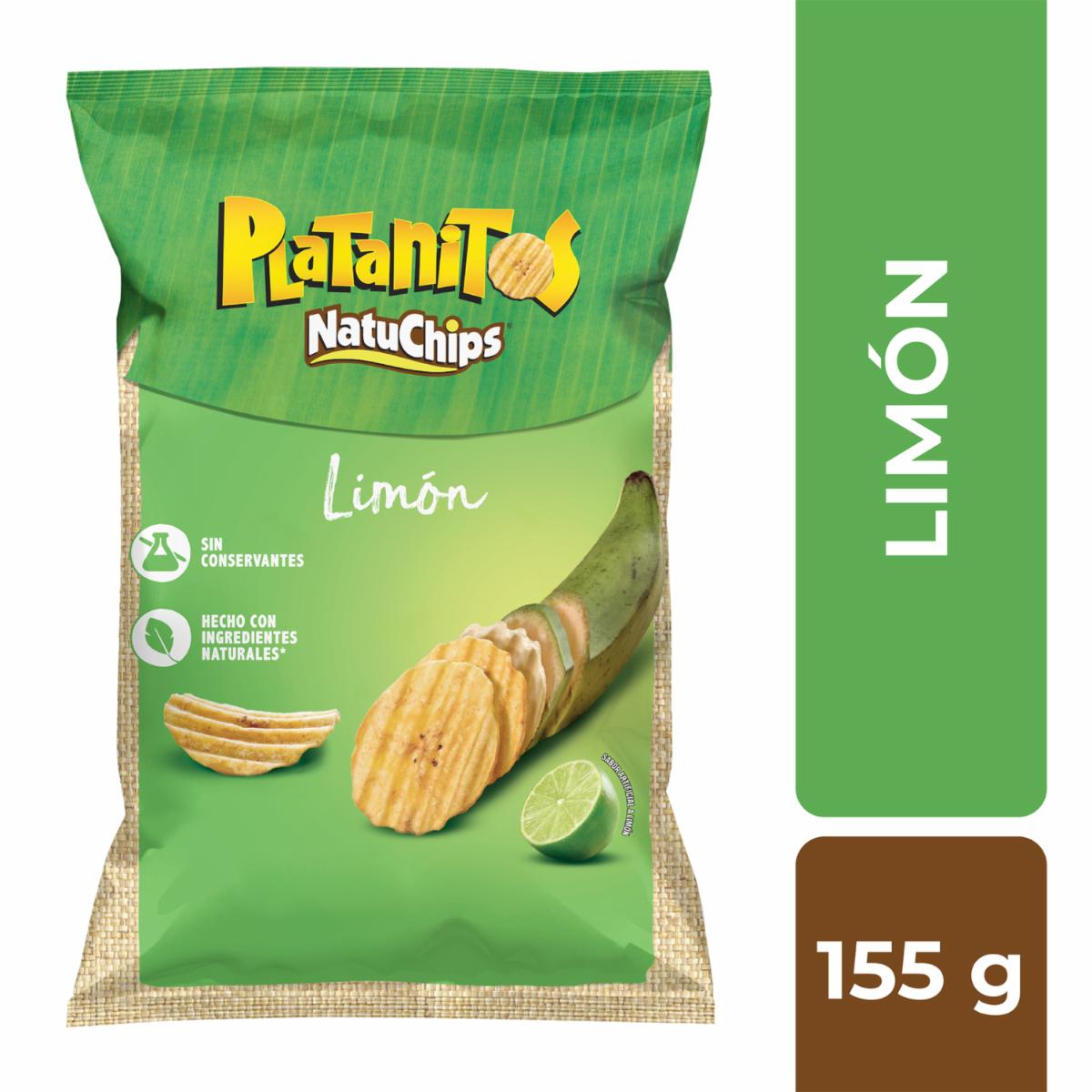 Platanitos Sabor A Limón NATUCHIPS 155 G