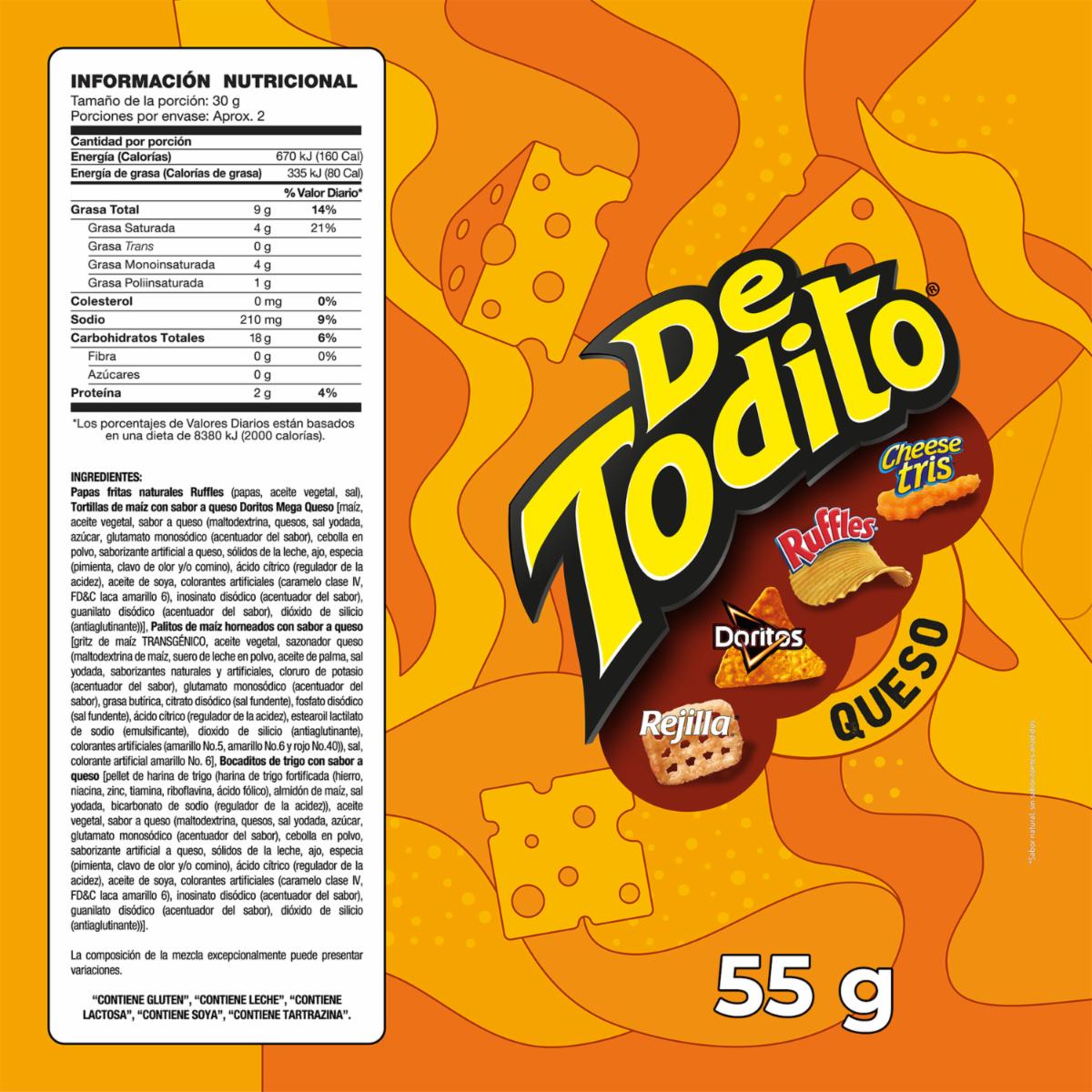 Bocaditos Surtidos Sabor A Queso DE TODITO 55 G - Image 2