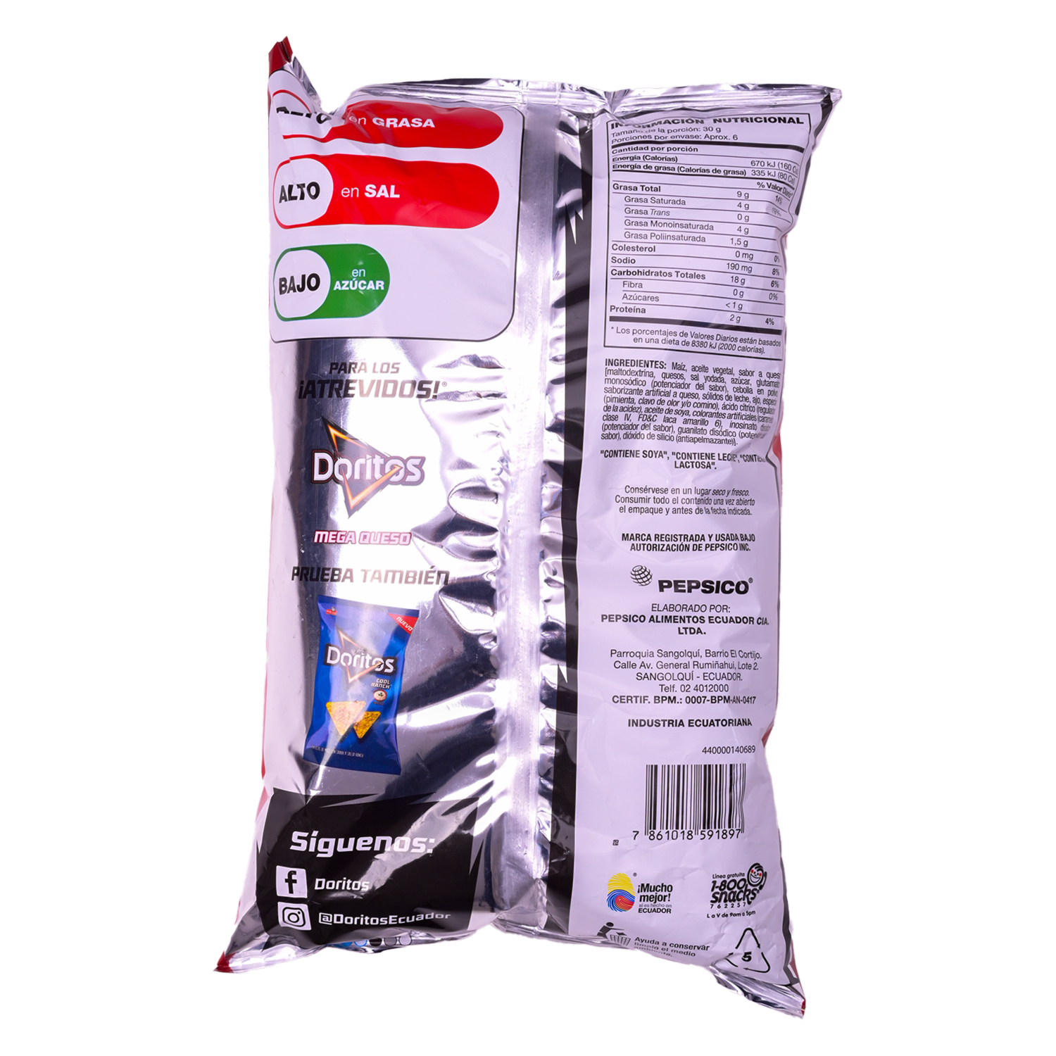 Bocaditos De Maíz Sabor Mega Queso DORITOS 370 G - Image 3