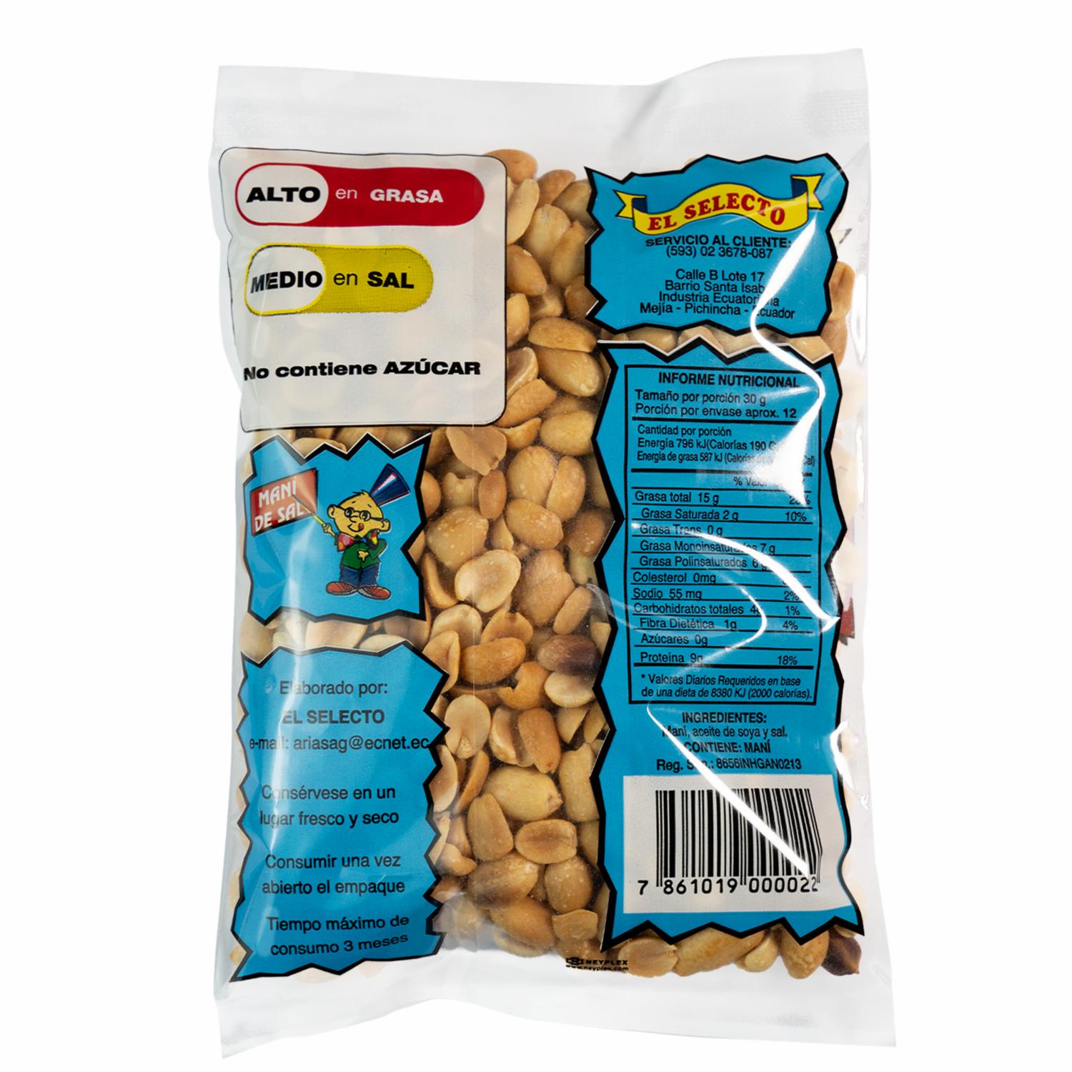 Maní De Sal Fruto Seco EL SELECTO 200 G - Image 3