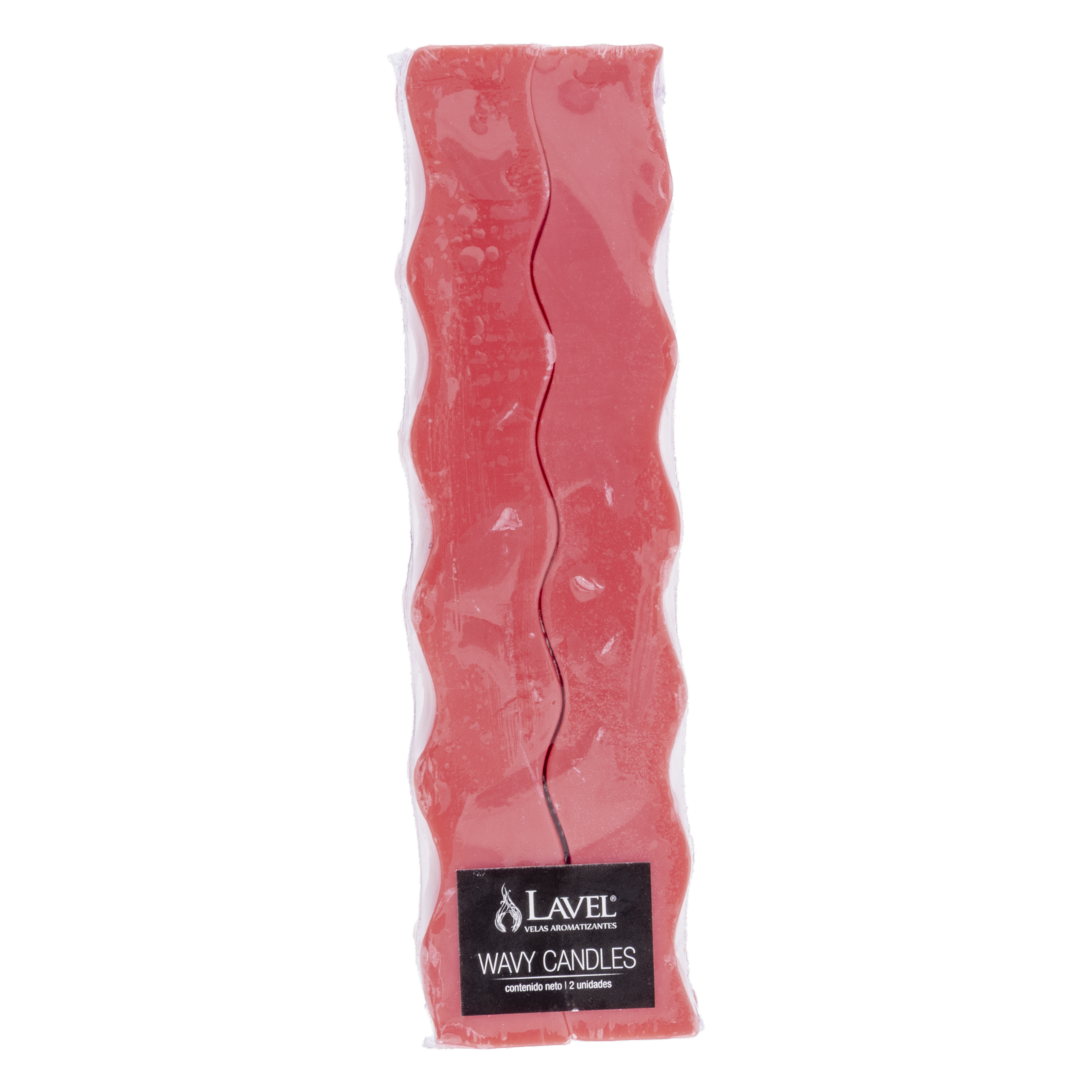 Vela Candelabro Onda Rojo LAVEL 225 G