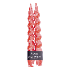 Vela Candelabro Torneada Rojo LAVEL 120 G