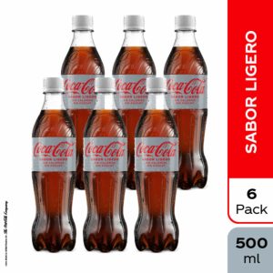Bebida Gaseosa Light Sin Calorías COCA-COLA 6 X 500 Ml