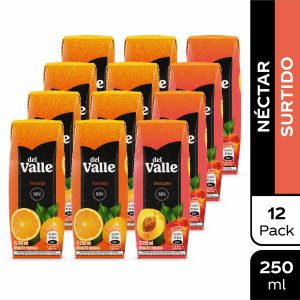 Jugo Néctar De Naranja+Durazno DEL VALLE 12 X 250 Ml
