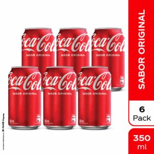 Bebida Gaseosa Sabor Original En Lata COCA-COLA 6 X 350 Ml