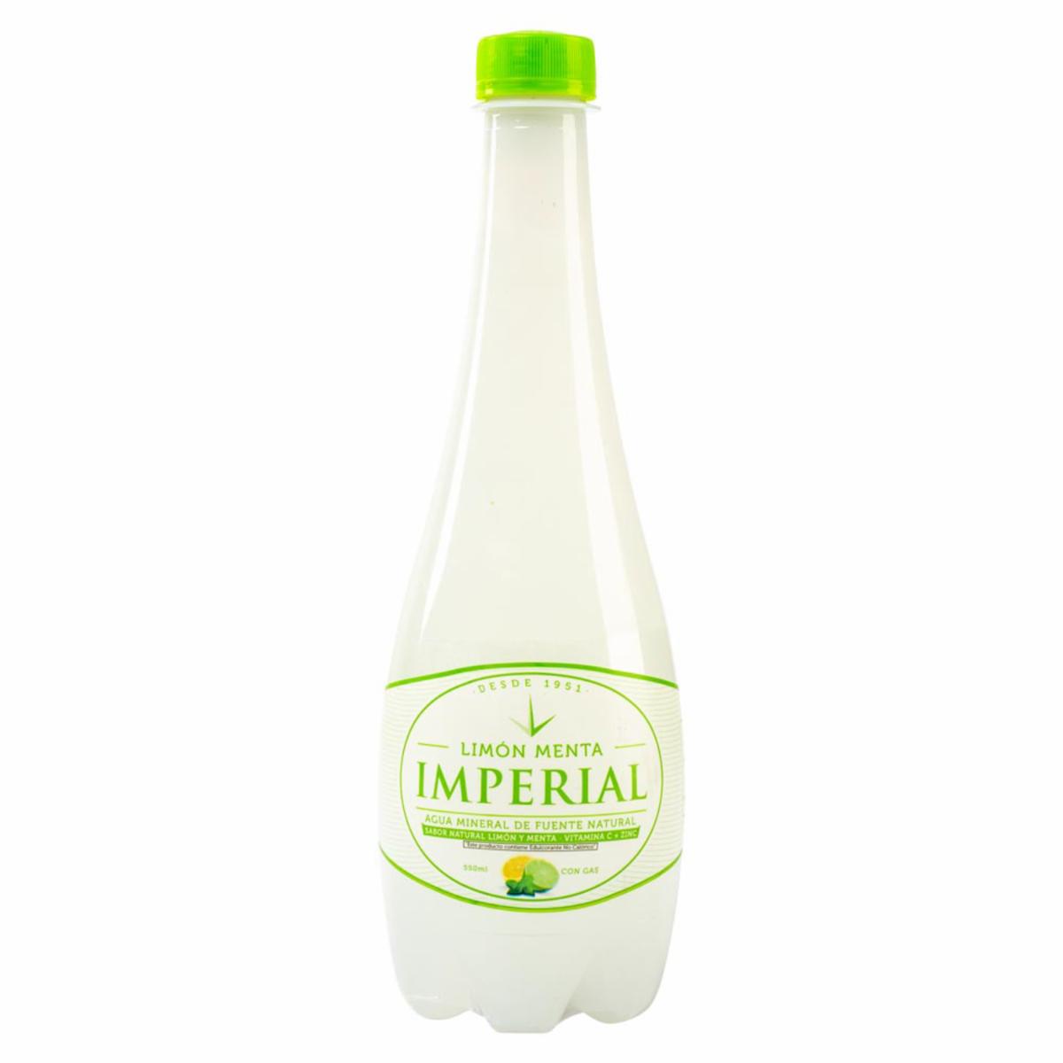 Agua Mineral Sabor A Limón Y Menta IMPERIAL 550 ml