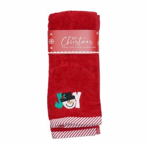 Toalla Facial Navideña Rojo RENATTA 50X30 Cm
