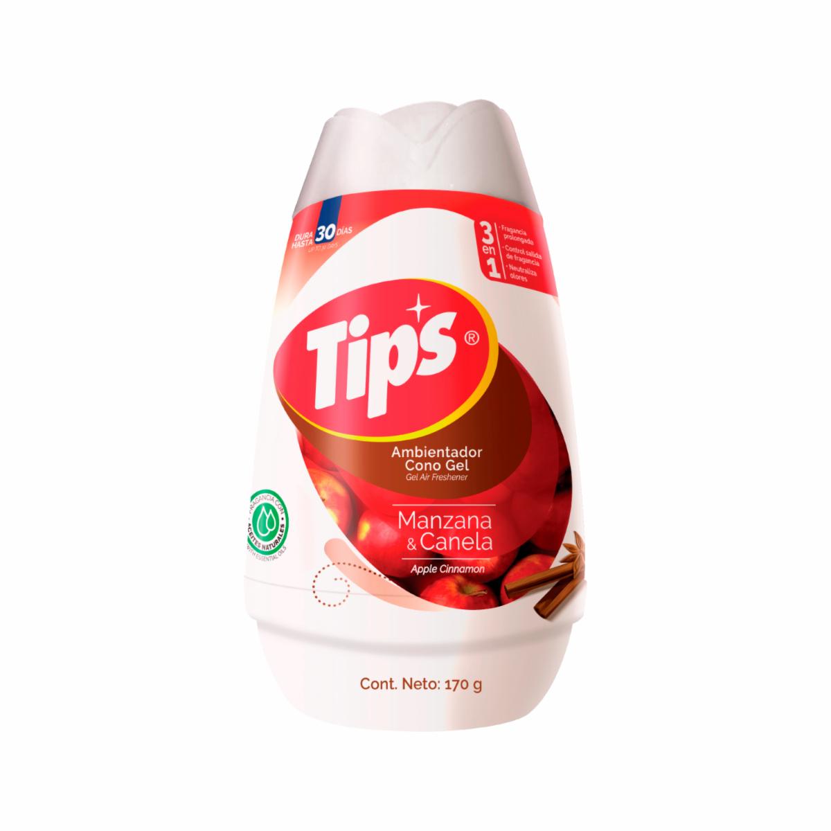Ambientador Cono Gel Manzana Y Canela TIPS 170 G