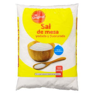 Sal De Mesa Yodada Y Fluorada LA ORIGINAL 500G