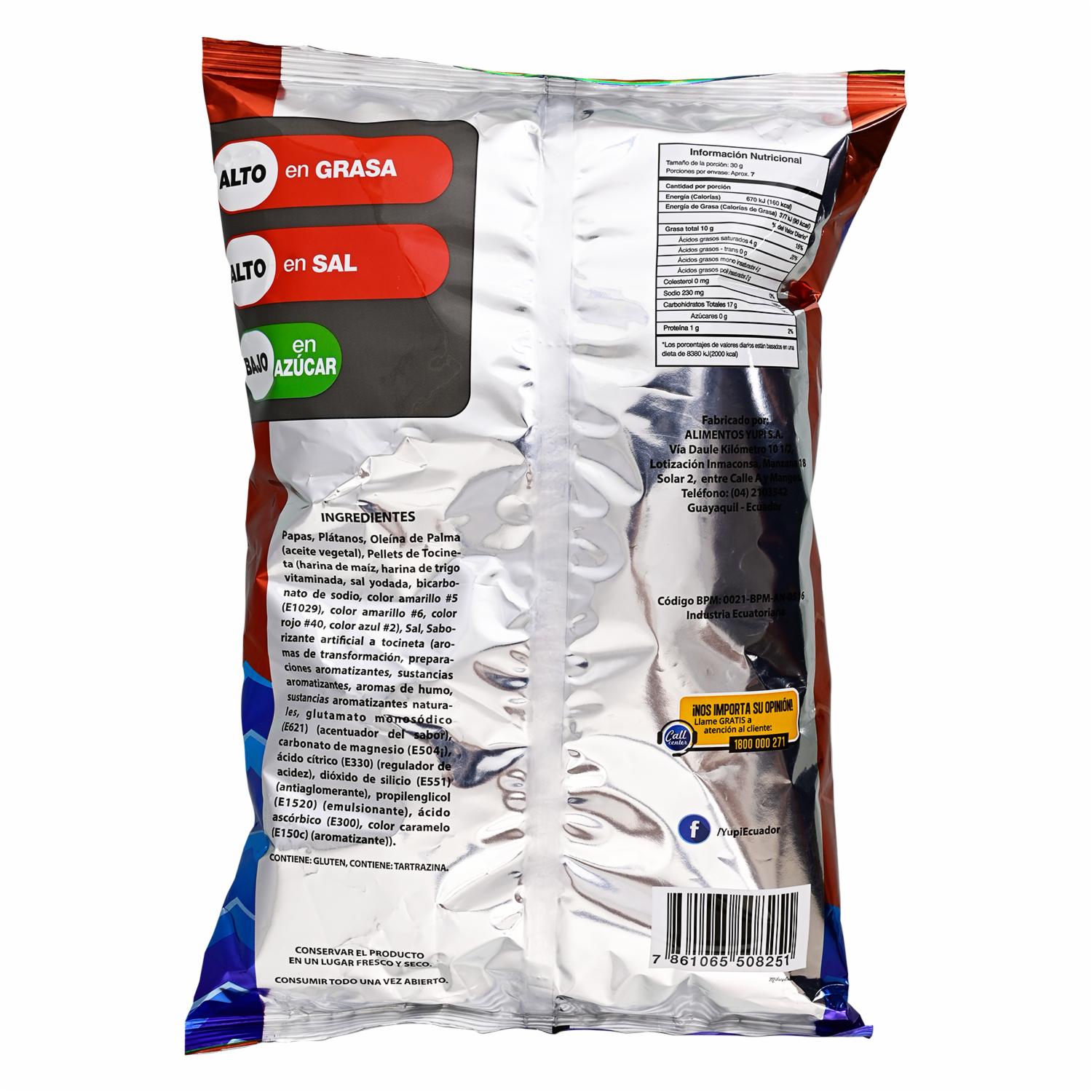 Papas, Chifles Y Tocinetas Original EL GOLPE 200 g - Image 3