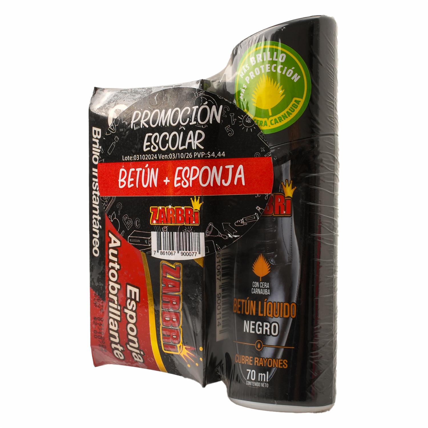 Betún Líquido Negro + Esponja Autobrillante Pack ZARBBRI 70 Ml - Image 3