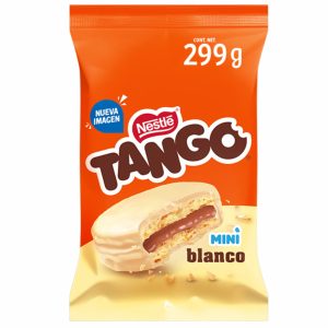 Mini Galleta Rellena Recubierta De Chocolate Blanco TANGO 299 G