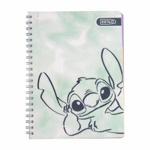Cuaderno Universitario A Cuadros Diseño Stitch DISNEY 100 Hojas