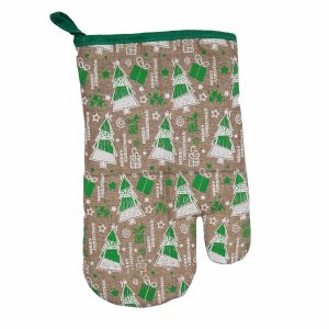 Guante De Cocina Navideño Yute CAESAR'S FACTORY 29X21 Cm